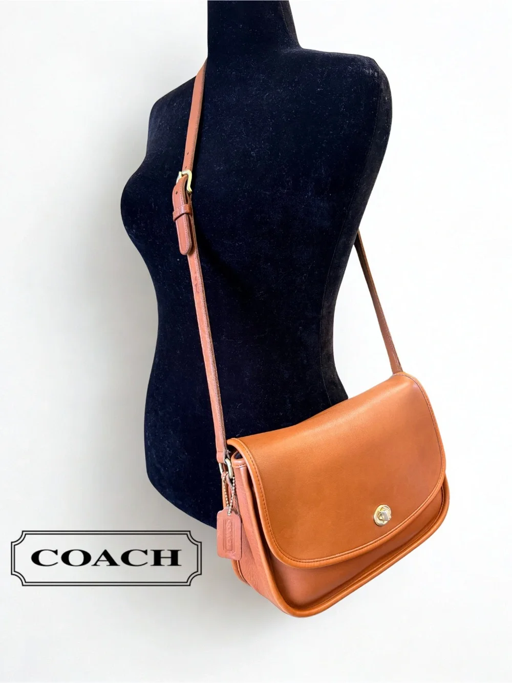 ✨ Restored Vintage Coach British Tan Leather City Bag 9790 | Crossbody